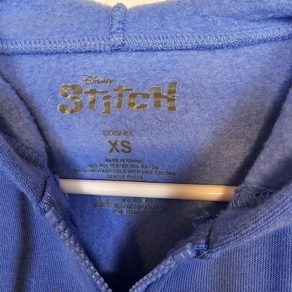 Lilo & Stitch Disney Zip-Up Hoodie Sweater Jacket Grapic Floral - Picture 5 of 5